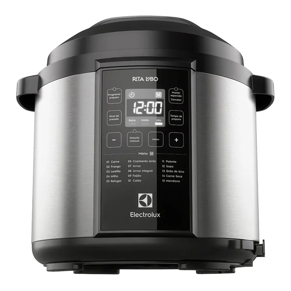 Panela de Pressão Elétrica Electrolux por Rita Lobo 6L Preta Experience Digital (PCC20)