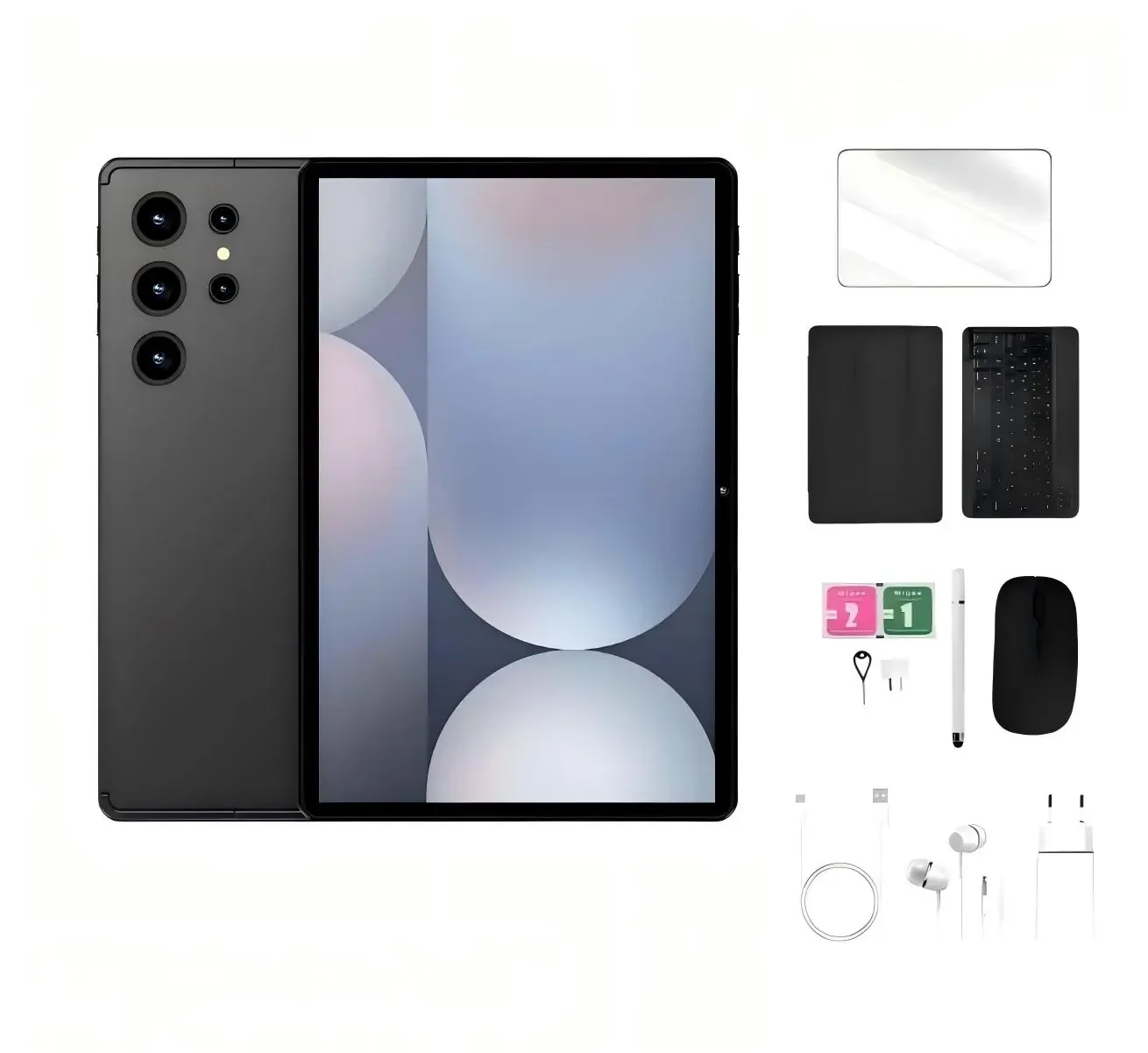 Tablet 10.1” com Teclado+Mouse 6GB RAM 128GB Android 13 Câmera 50MP tecno pop