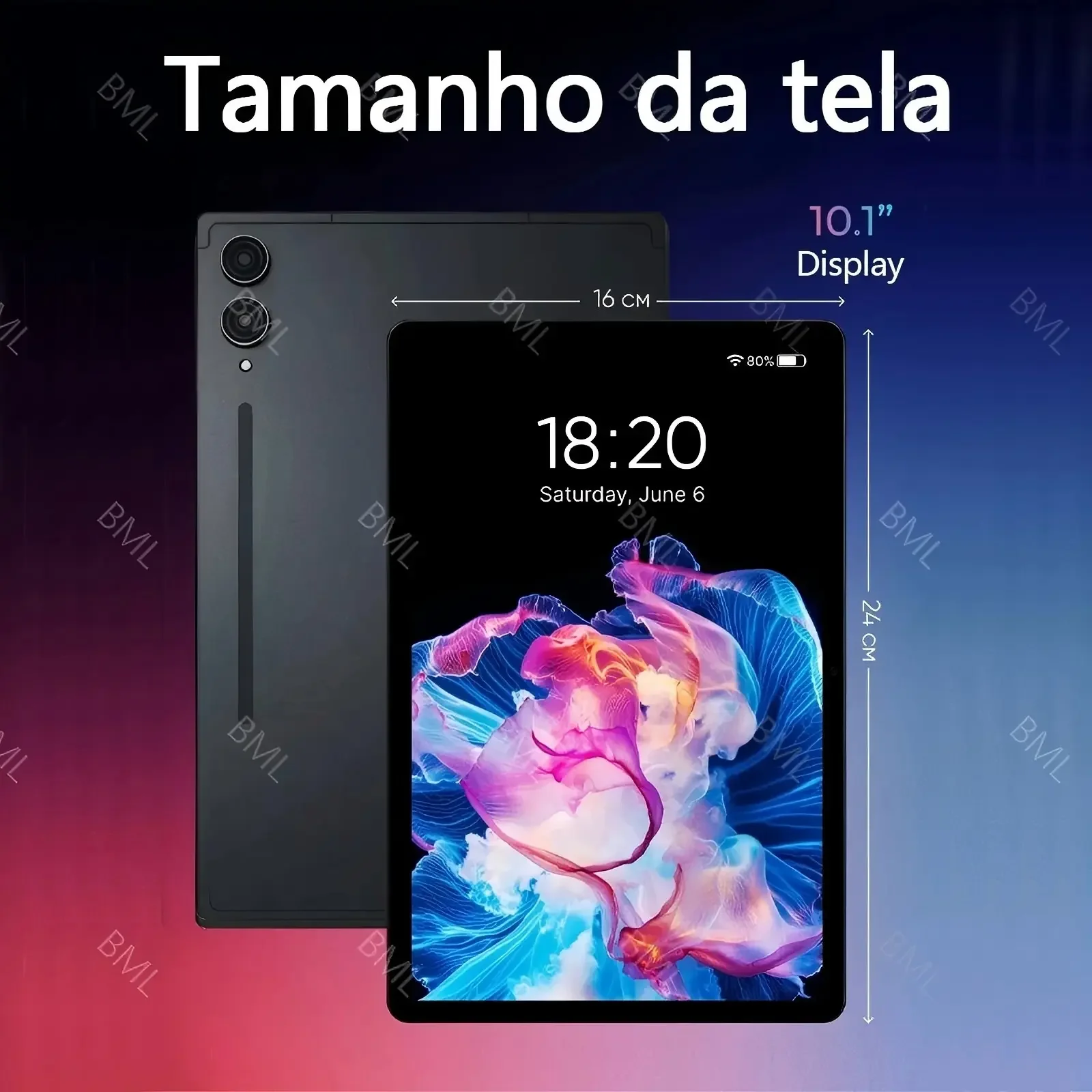 Tablet 12GB RAM +512GB HD 10,1 Polegadas Tela Grande PC pad Android Dual SIM Card Câmera 30MP e 13MP WIFI 5G 8000mAh