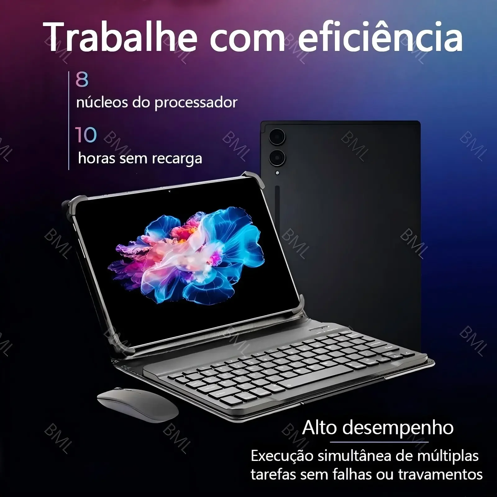 Tablet 12GB RAM +512GB HD 10,1 Polegadas Tela Grande PC pad Android Dual SIM Card Câmera 30MP e 13MP WIFI 5G 8000mAh
