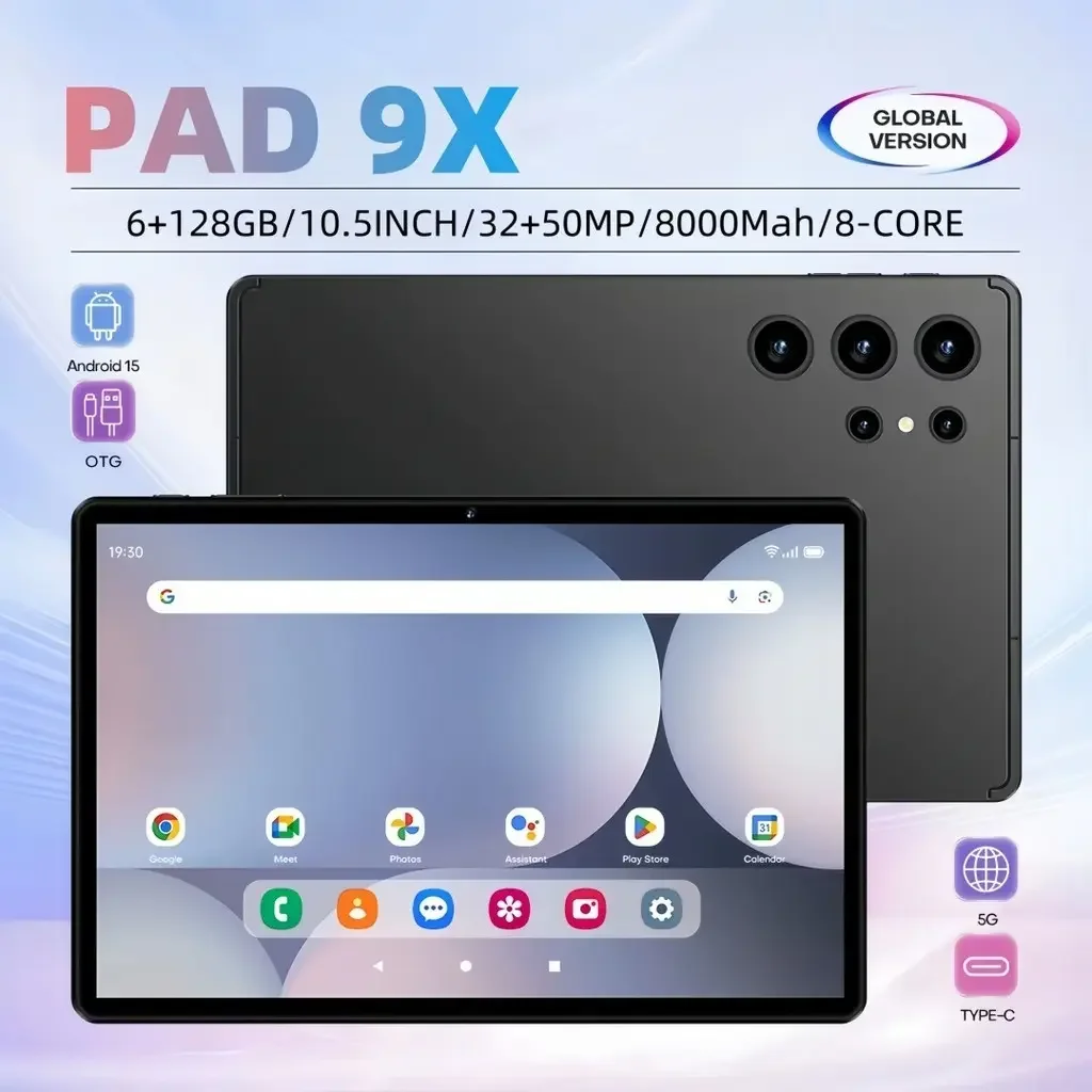 Tablet Android 13 10.5'' 4G WiFi 8000mAh Com Teclado Mouse Caneta Para Estudo Trabalho