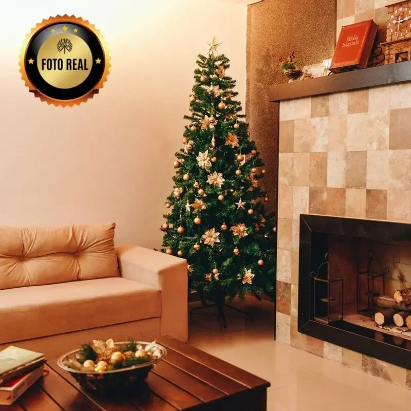 Árvore De Natal Pinheiro Tradicional Luxo Cheia Decoração 1.5m/1.8m/2.1m/2.4m/2.7m/3m