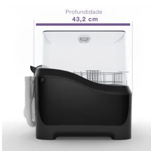 Profundidade de 43,2 cm — Compacta e Eficiente
