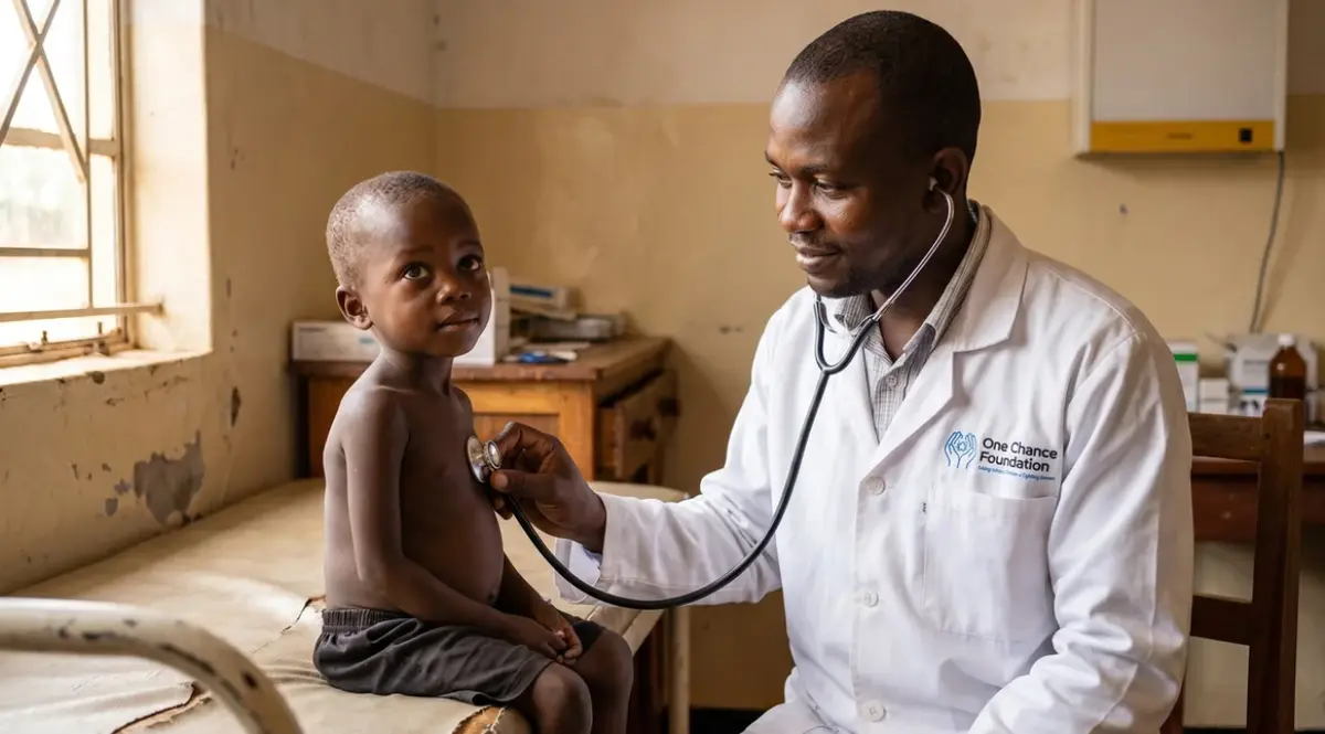 One Hope Foundation doctor examining a child